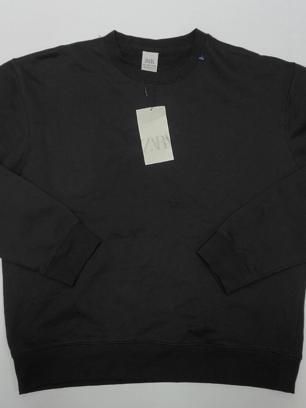 Zara Women's Black Oversized Sweatshirt Size L
